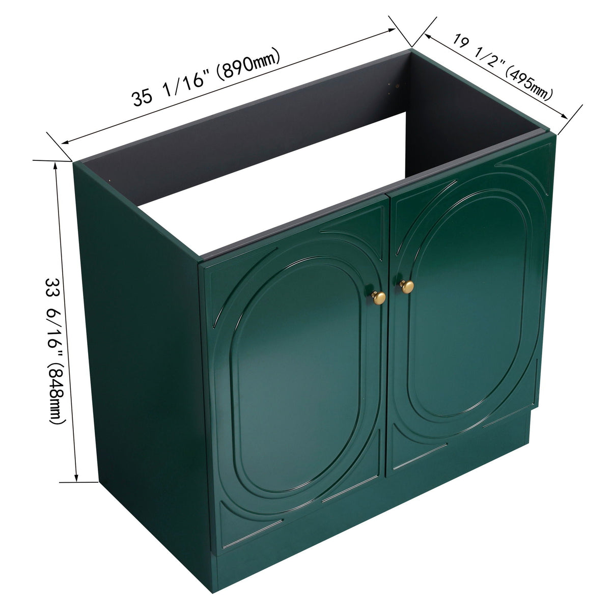 Modern Freestanding Bathroom Vanity With Soft Close Cabinet Doors, photo 37 of 40