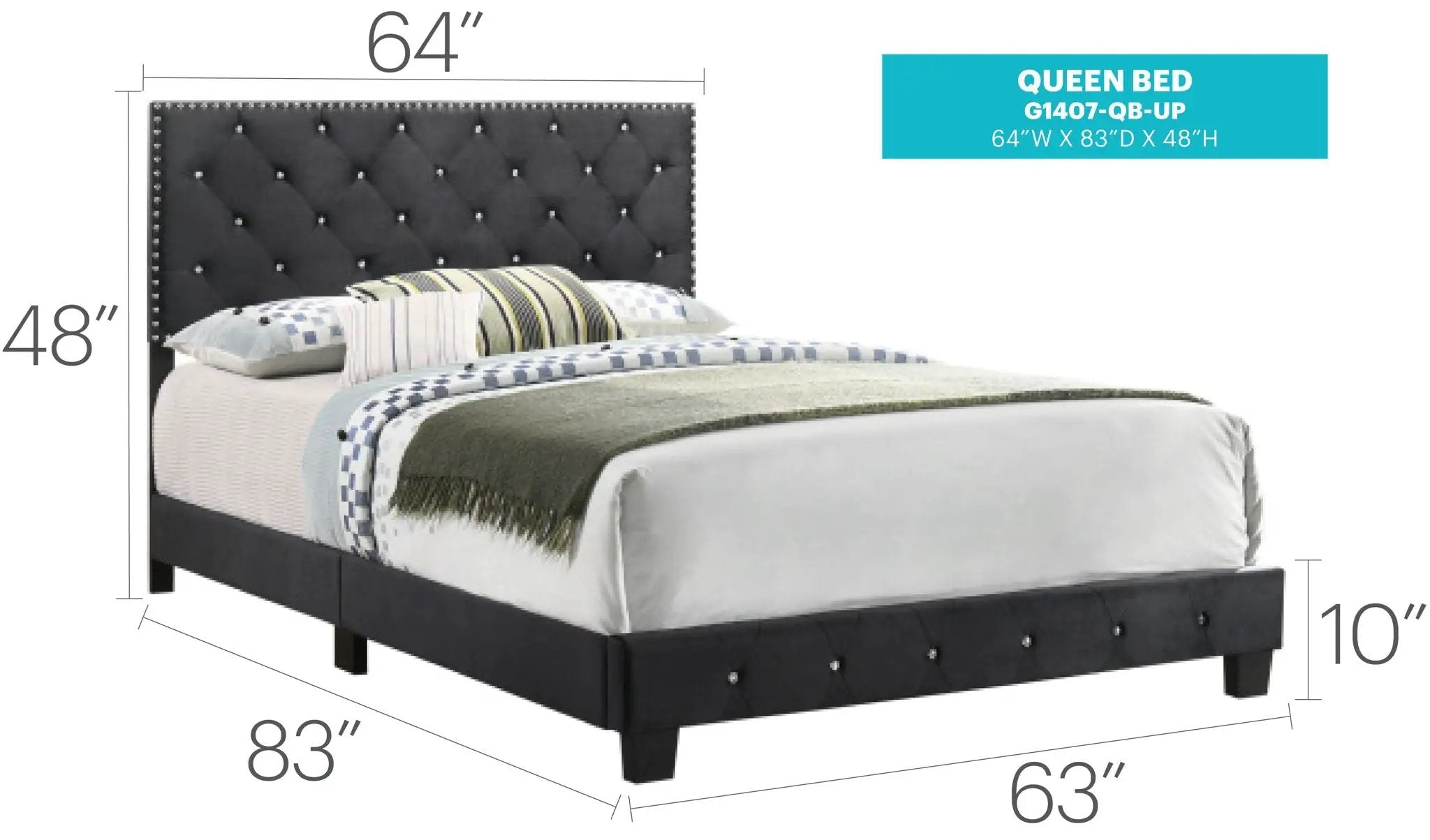Luxurious Upholstered Bed by Unique Piece Furniture