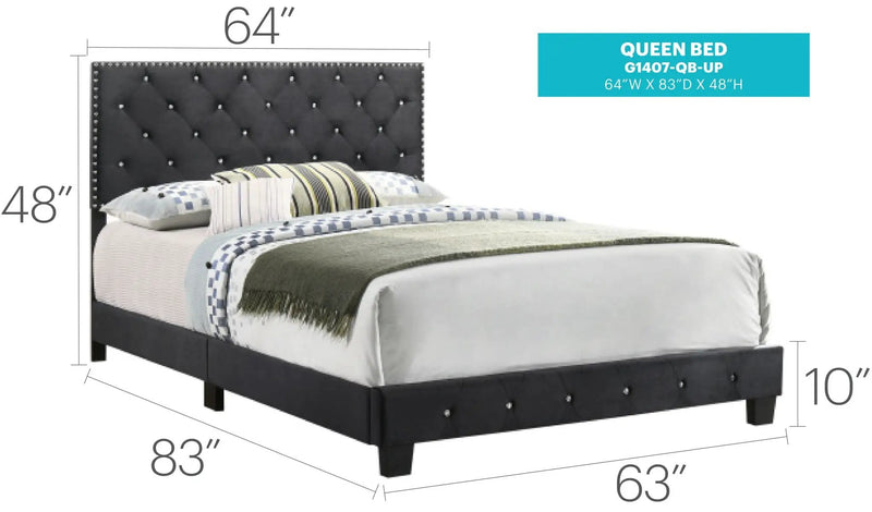 Luxurious Upholstered Bed by Unique Piece Furniture