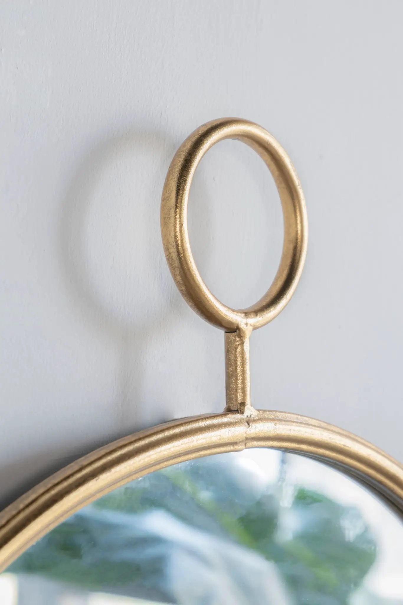 Circle Wall Mirror With Iron Frame, Accent Mirror For Living Room by HouseOfZazla