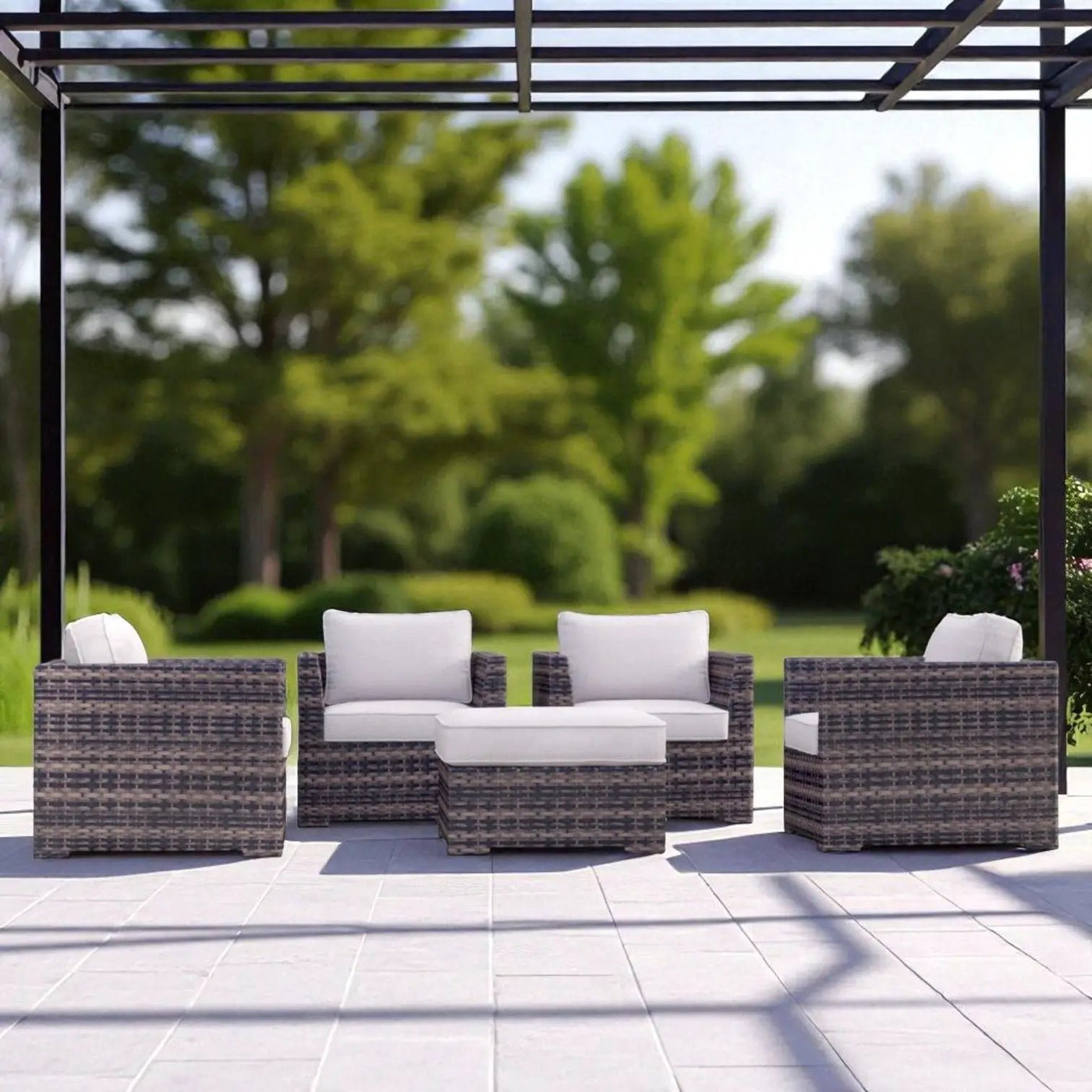Outdoor Patio Chair Set For Patio With Foam Cushions by HouseOfZazla