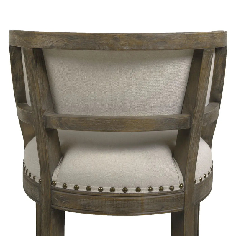 Paris - Farmhouse Counter Height Bar Stool With Backrest by HouseOfZazla
