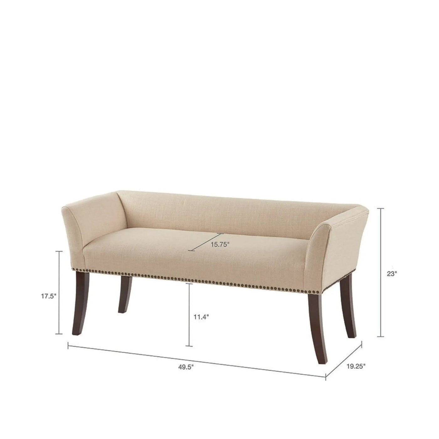 Elegant Design Bench Upholstery, Solid Wood Frame by HouseOfZazla