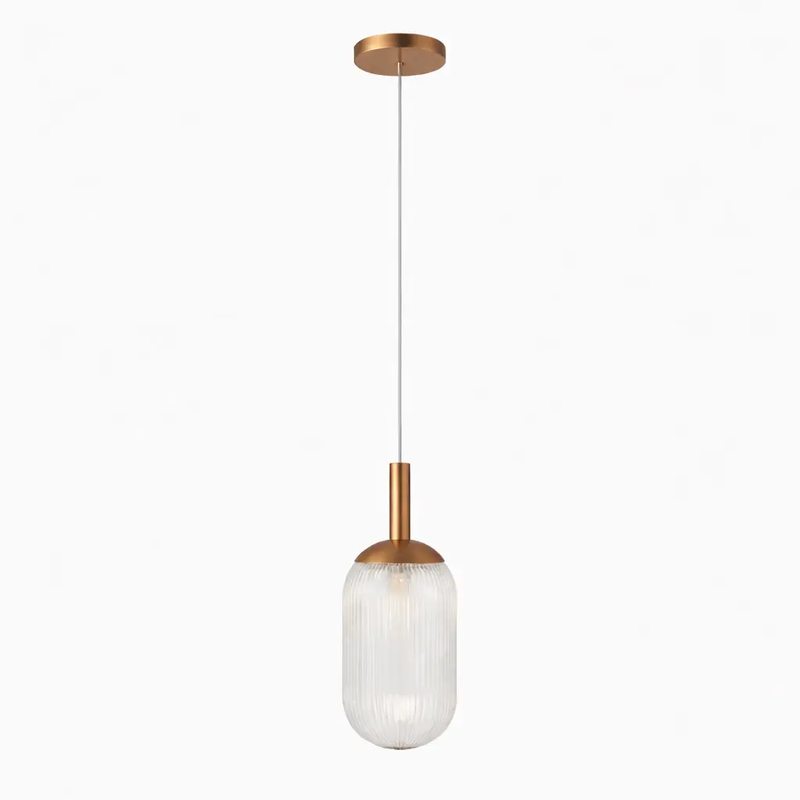 Modern Style Pendant Lamp - Bronze and Clear by HouseOfZazla