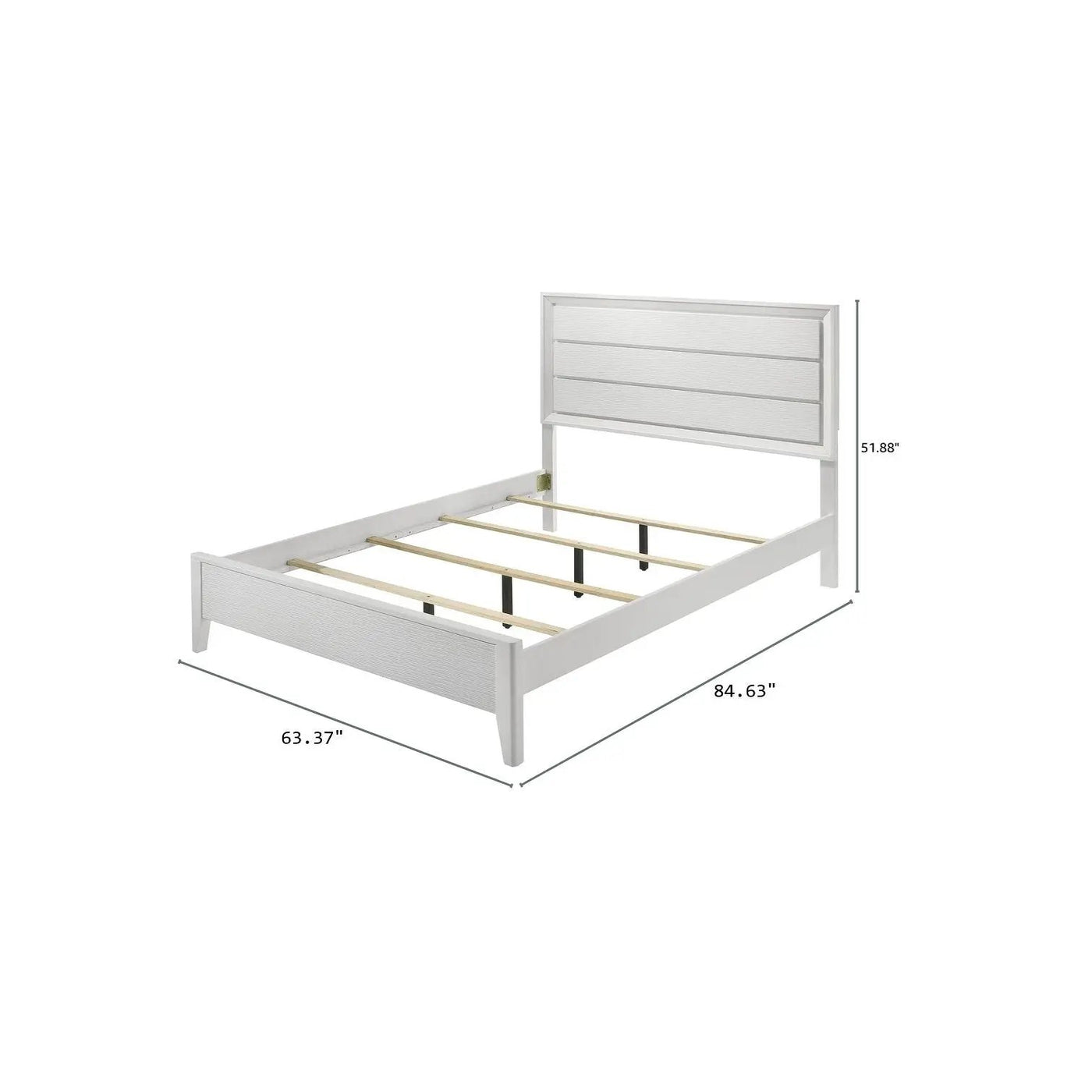3 Piece Contemporary Bed Set With Wave Texture Panels And Angled Legs by HouseOfZazla