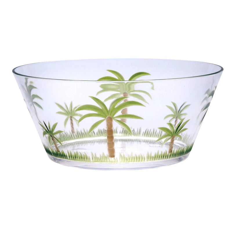 Palm Tree Acrylic Serving Bowls, Unbreakable Large Plastic Bowls by HouseOfZazla