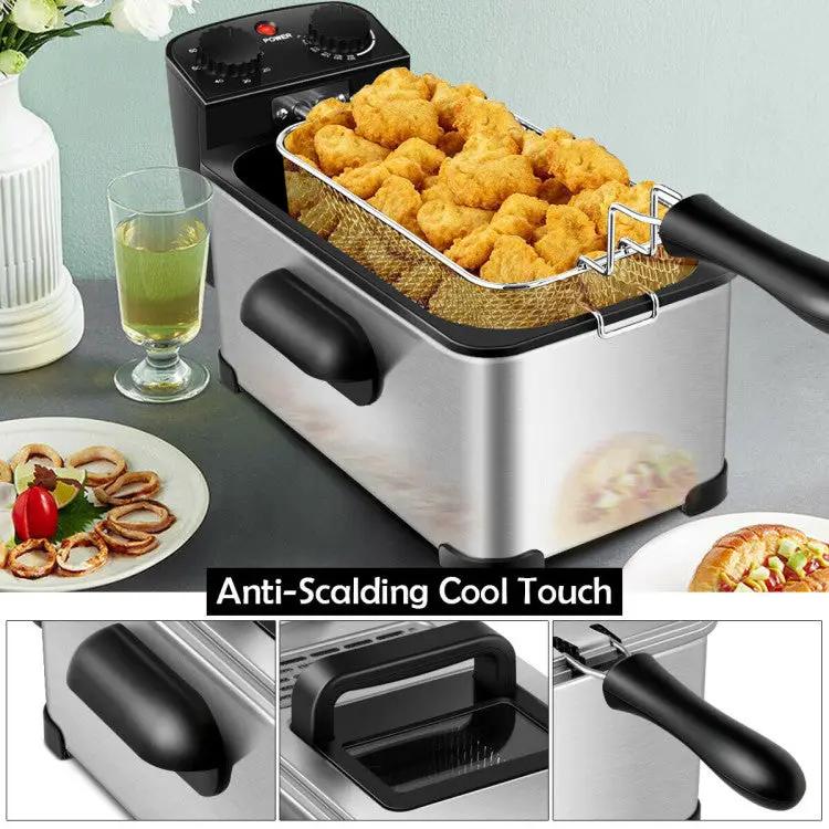 3.2 Quart Electric Stainless Steel Deep Fryer with Timer by DirectDeals