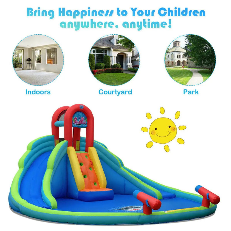Inflatable Water Slide Bounce House with Mighty Splash Pool by DirectDeals