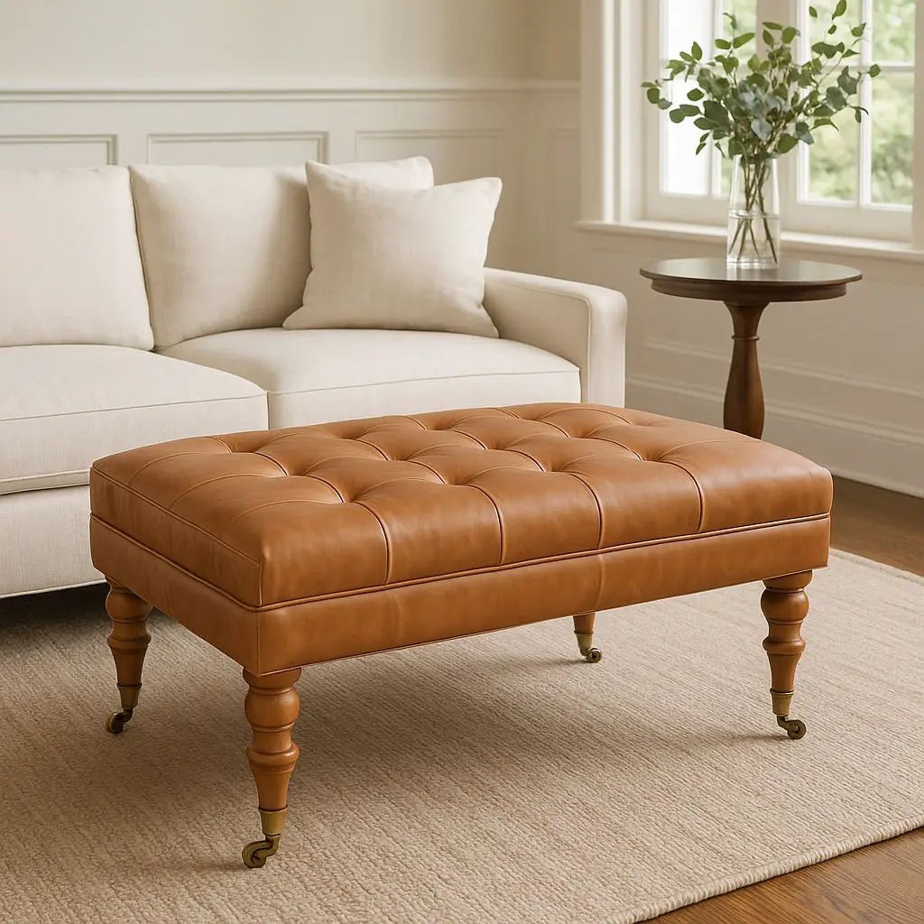 Buffalo - Ottoman With Castor Legs by Unique Piece Furniture