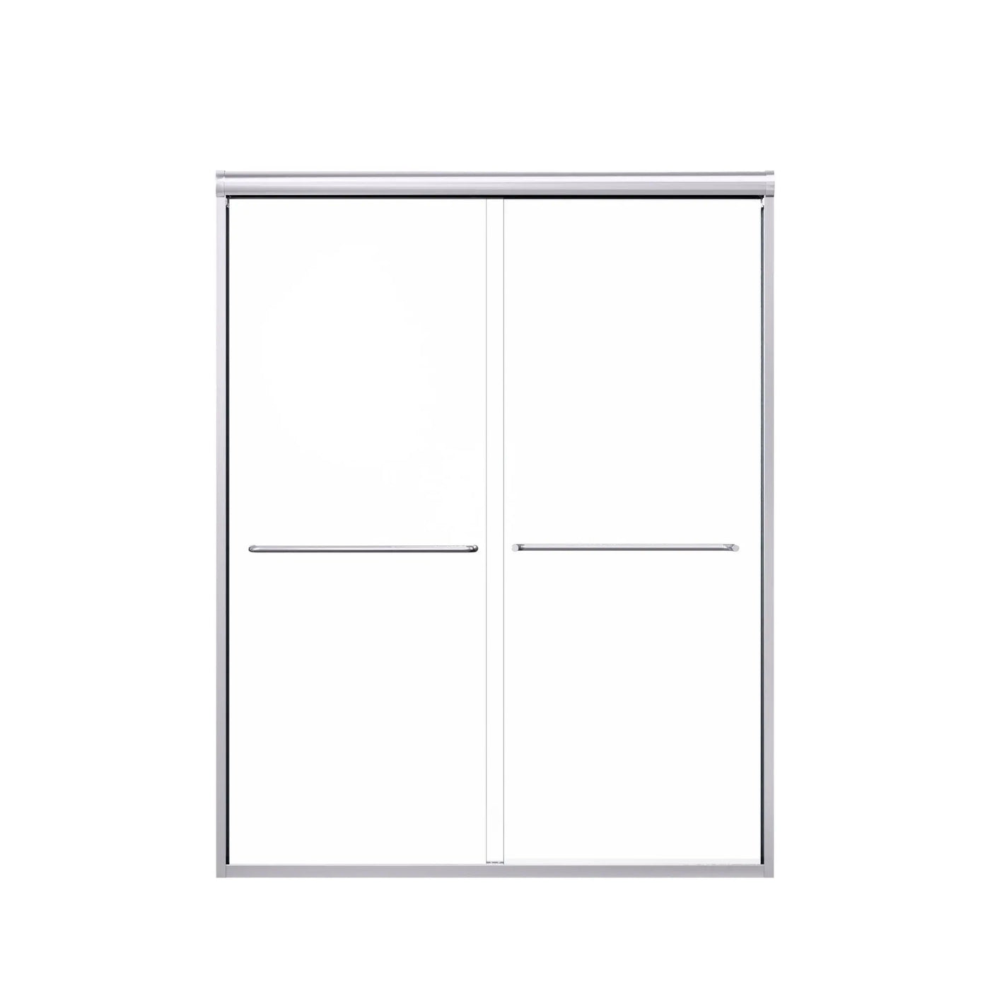 Modern Semi Frameless Double Sliding Shower Door by HouseOfZazla