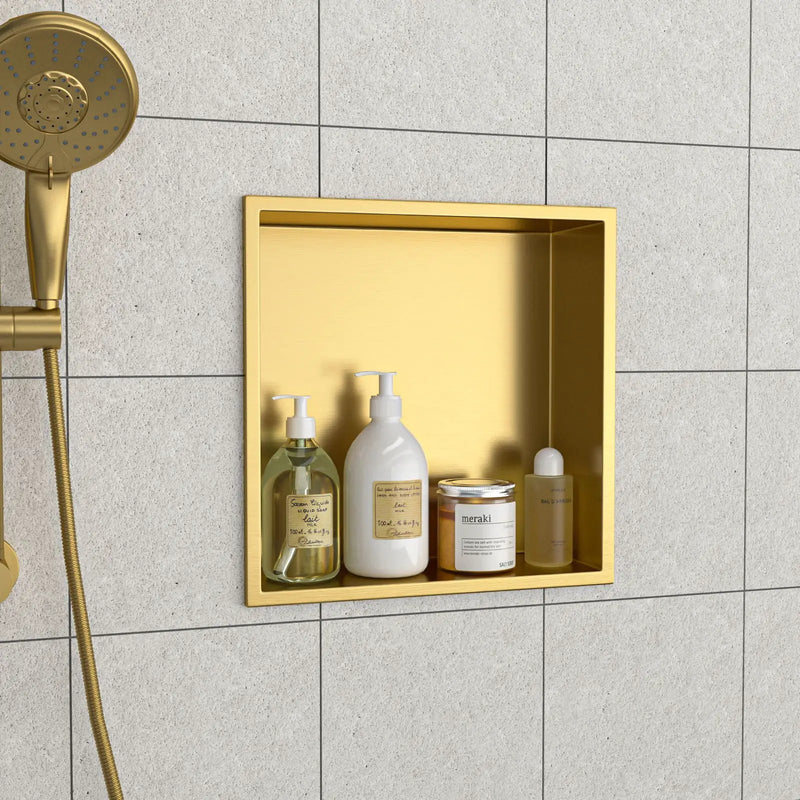 Stainless Steel Shower Niche With Seamless Design For Bathroom Storage by HouseOfZazla