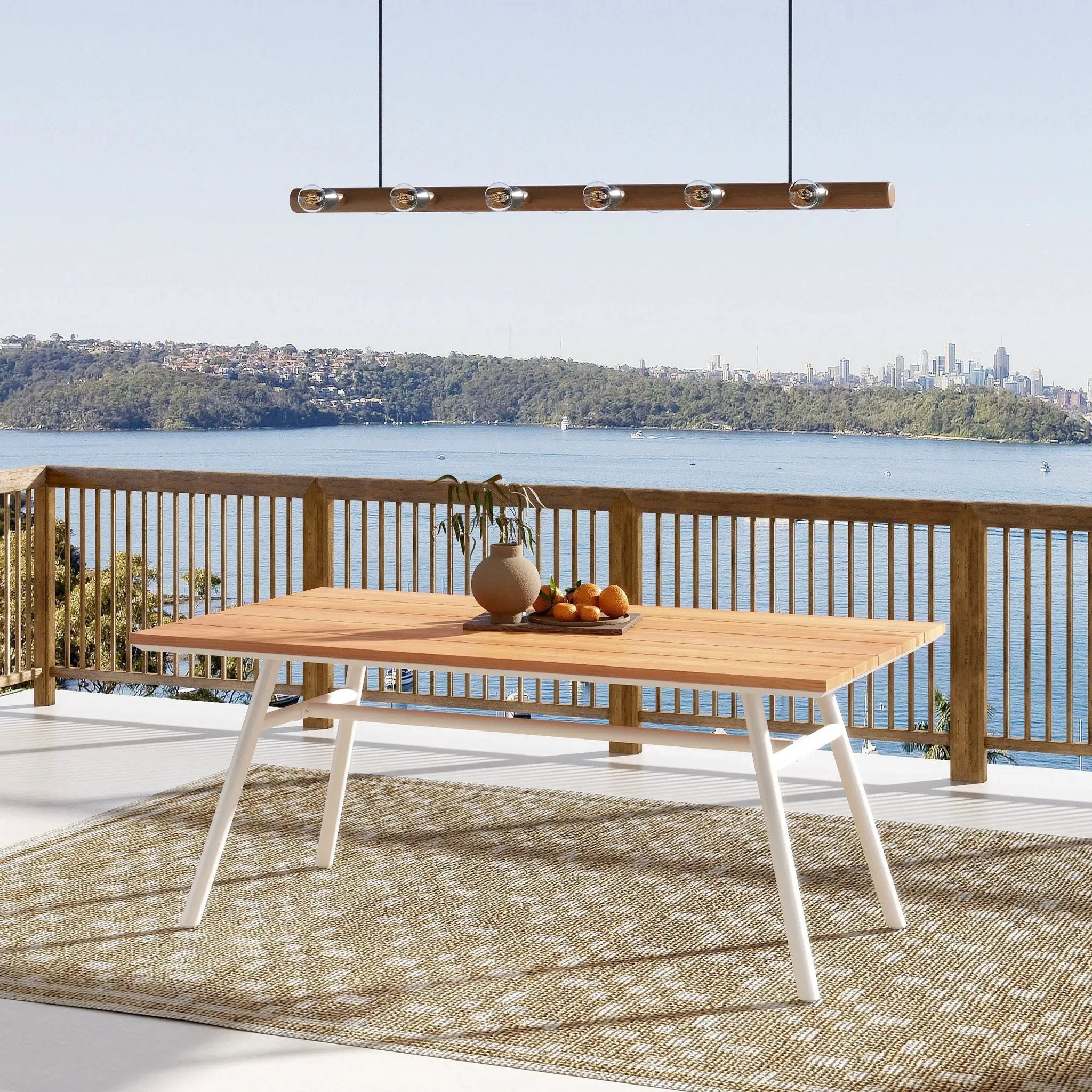 Maiden - 6 Seater Patio Dining Table - Natural Teak by Unique Piece Furniture