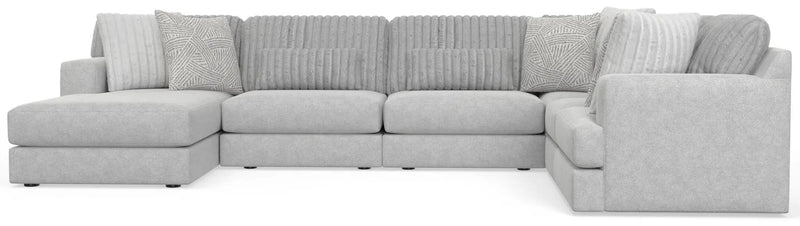 Logan - Upholstered Sectional With Comfort Coil Seating And Accent Pillows Included by Unique Piece Furniture