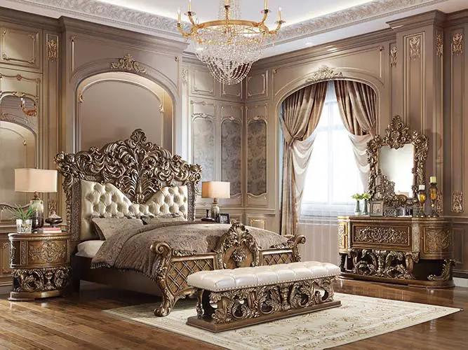 Constantine - Server - Brown & Gold by Unique Piece Furniture