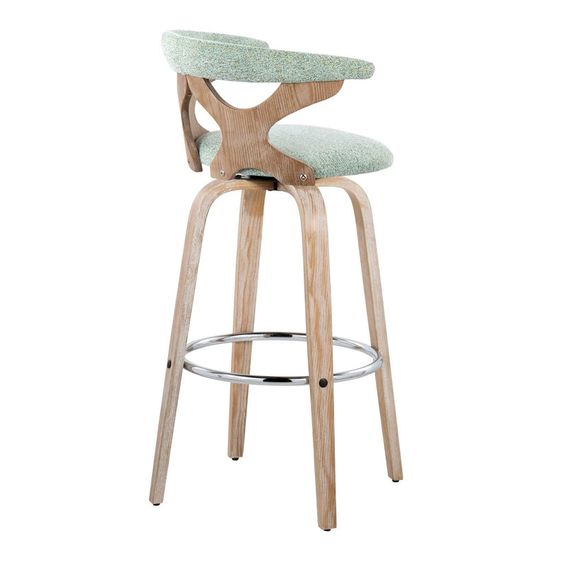 Gardenia - Contemporary Fixed Height Barstool With Swivel With Round Footrest (Set of 2) by Unique Piece Furniture