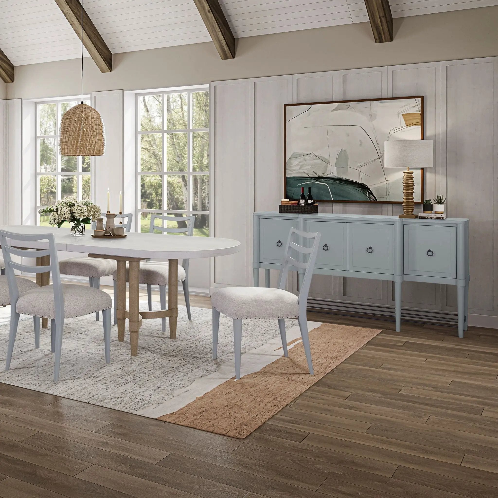 Breakfront Sideboard - Light Blue by Unique Piece Furniture
