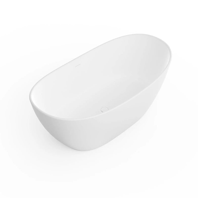 73 Inch Artificial Stone Solid Surface Freestanding Bathroom Bathtub by HouseOfZazla