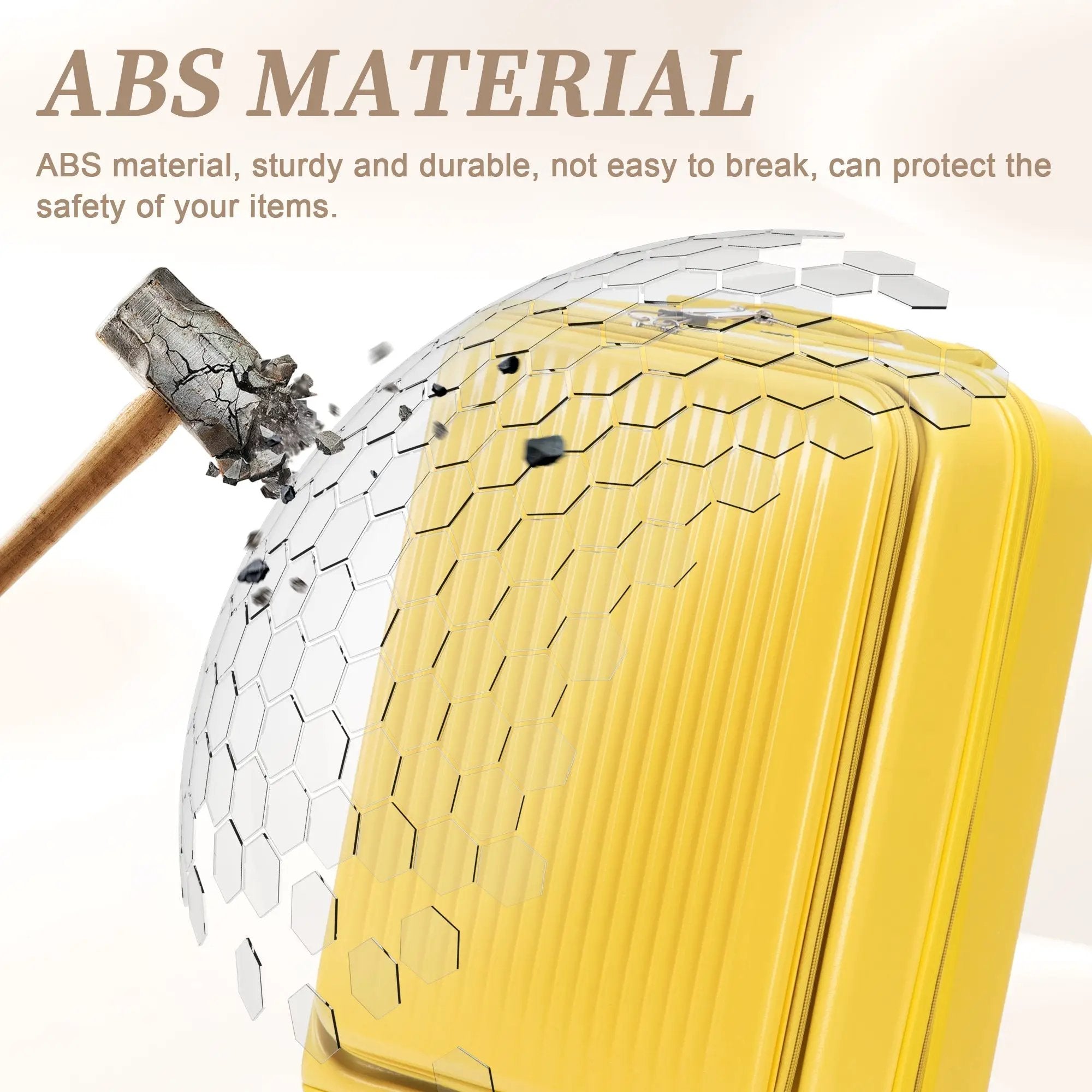 14'/20' 2-Piece ABS Spinner Wheel Luggage Set with Combination Lock by HouseOfZazla