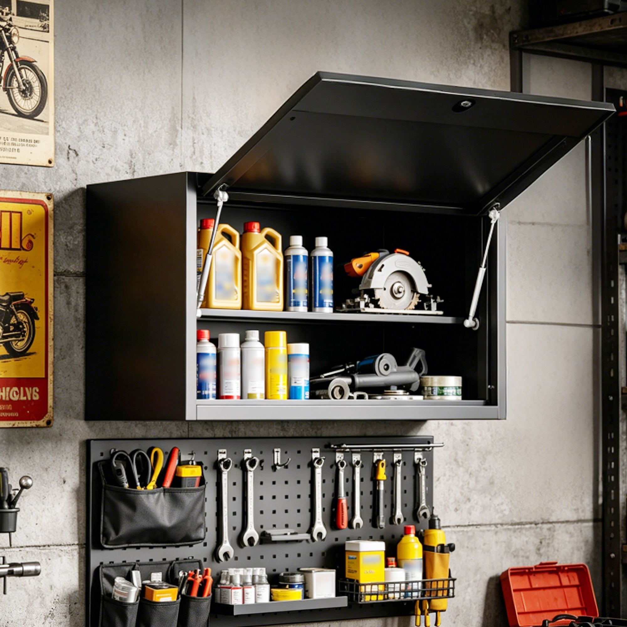 Heavy Duty Metal Wall Mounted Tool Storage Cabinet by HouseOfZazla