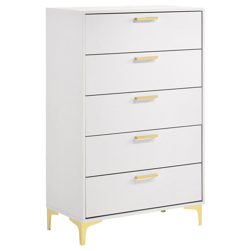 Kendall 5-drawer Bedroom Chest White by Unique Piece Furniture
