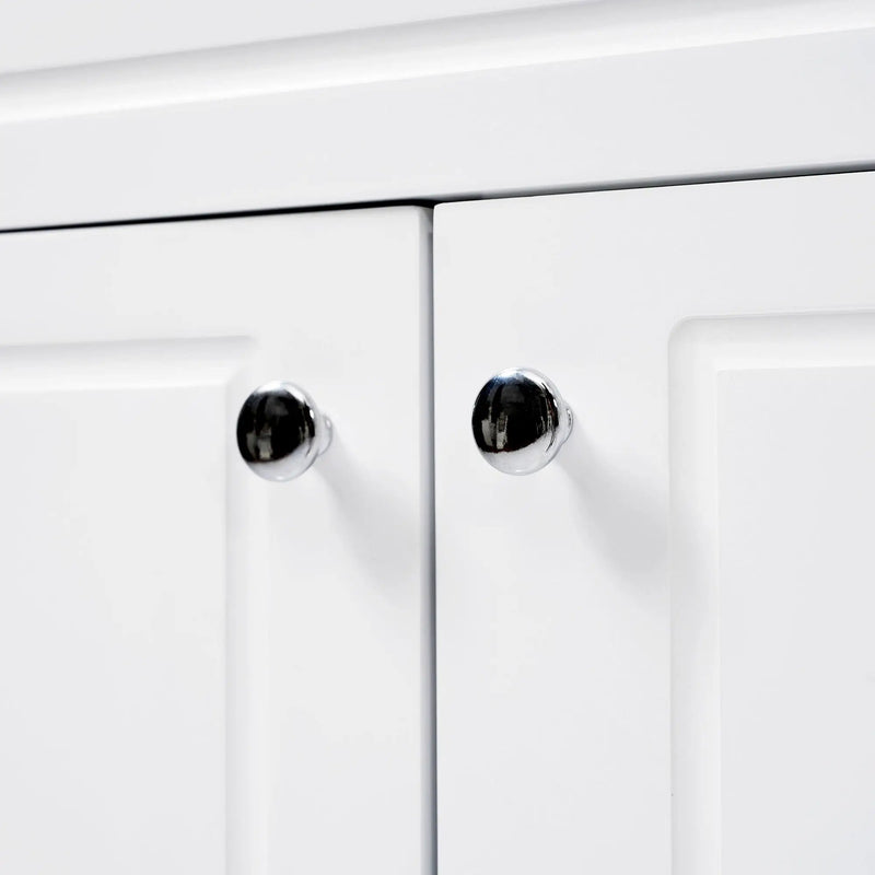 Bathroom Vanity With Double Sinks, 3 Drawers & 4 Doors - White