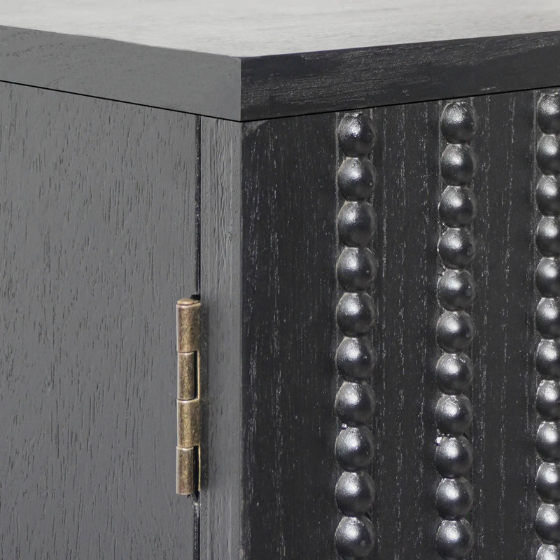 Modern Black Wood Storage Cabinet with Decorative Door by HouseOfZazla