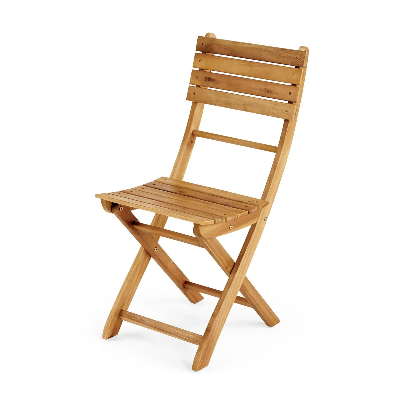Outdoor Foldable Wood Dining Chair With Slat Design (Set of 2) by HouseOfZazla