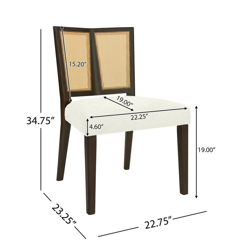 Rattan Dining Chair Without Arms (Set of 2) by HouseOfZazla