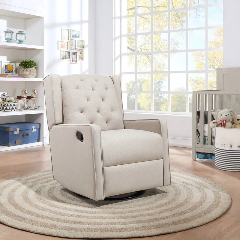 Milah - Gliding Swivel Recliner Tufted by Unique Piece Furniture
