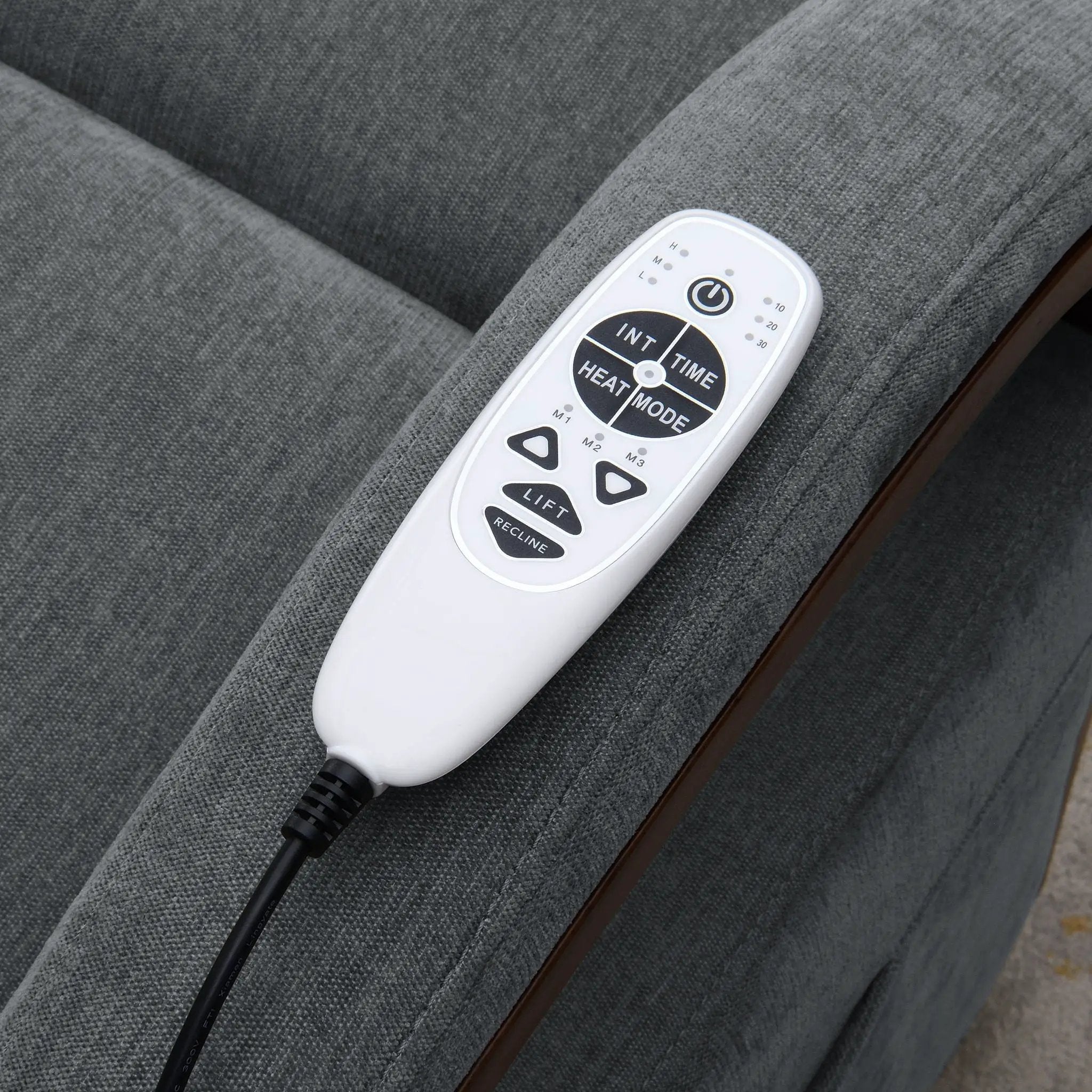 Kayla - Power Recliner With Lift & Heating & Massage (Zero Gravity) - Gray by Unique Piece Furniture