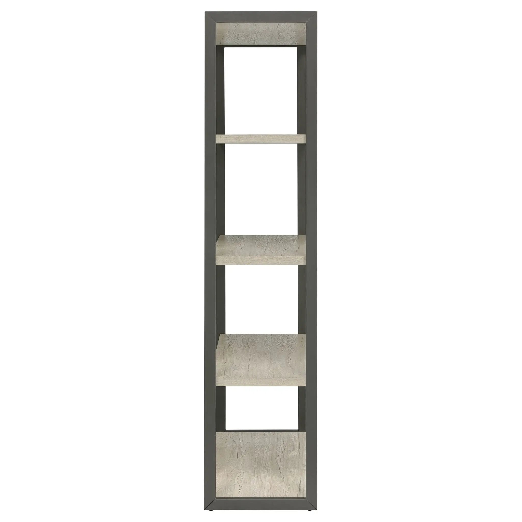 Loomis 72-inch 4-shelf Bookshelf Whitewashed Grey by Unique Piece Furniture