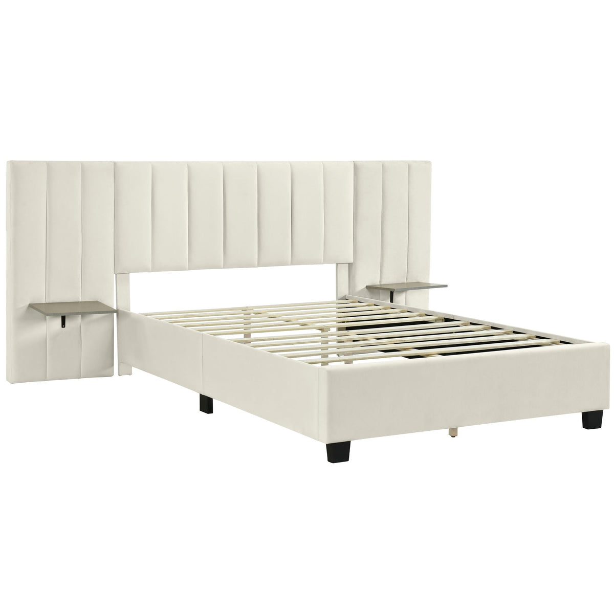 Upholstered Platform Bed With Big Headboard, photo 14 of 14