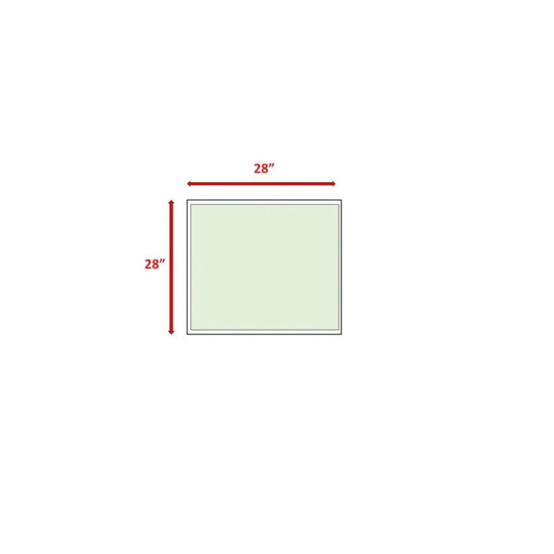 Square Coffee Table With Rustproof Frame And Clear Top - Brown Mix by HouseOfZazla