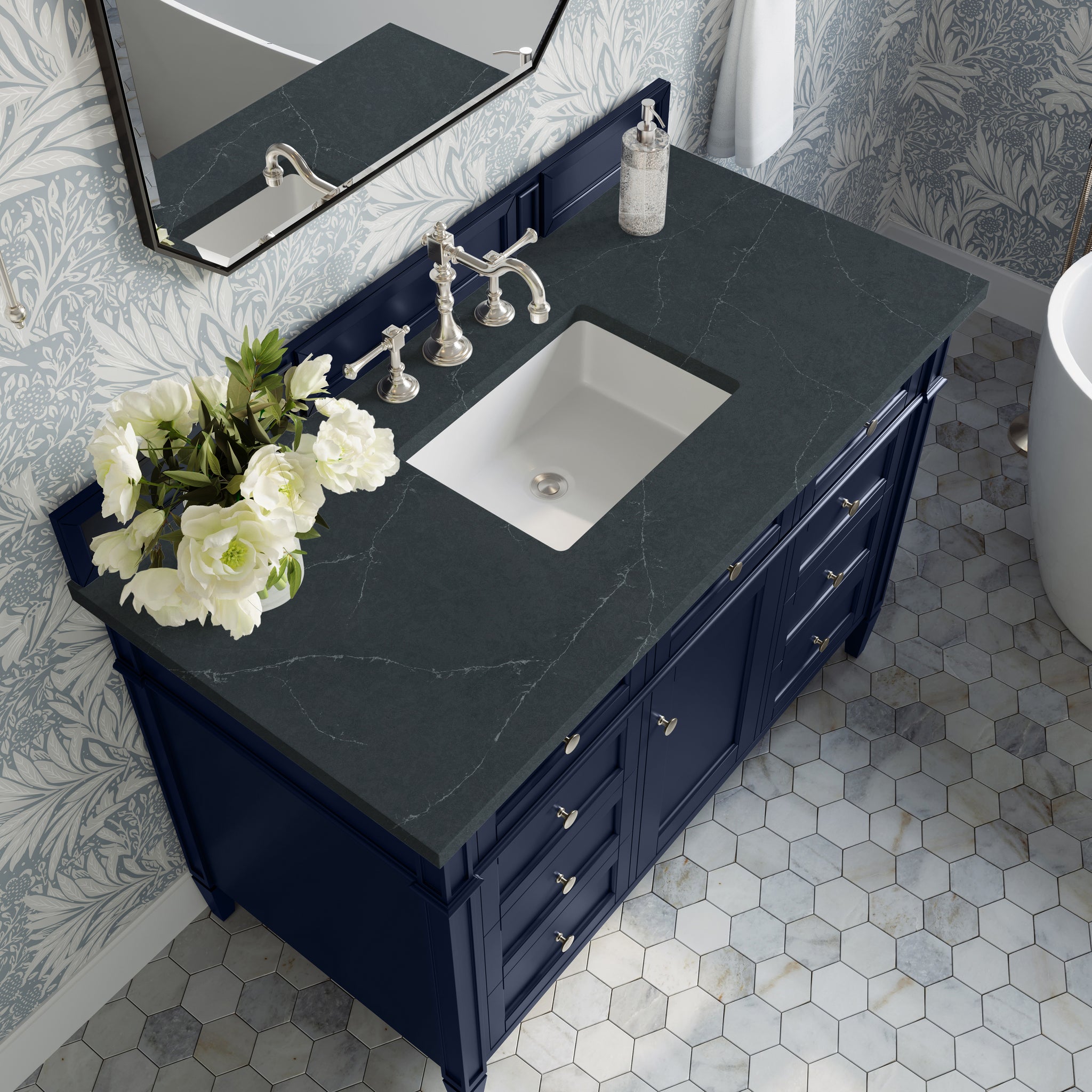 James Martin Brittany 48" Single Bathroom Vanity, Victory Blue, view 28
