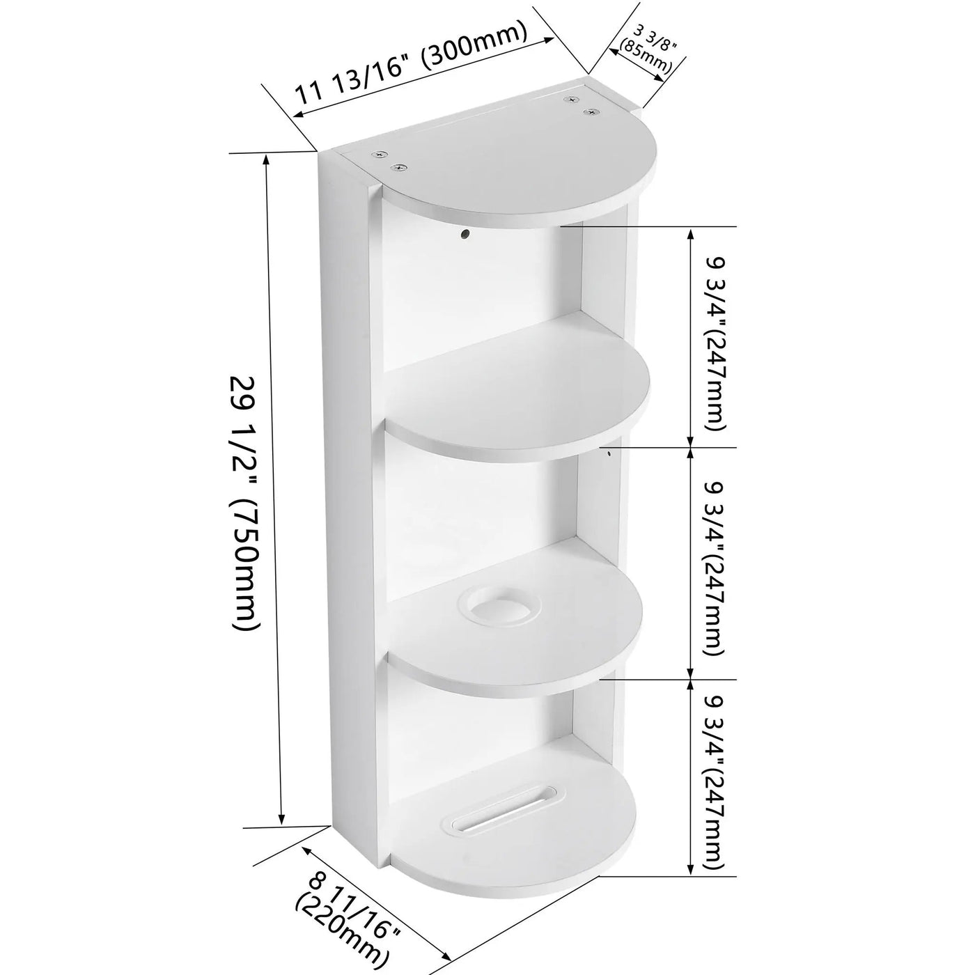 Bathroom Wall Mounted Storage Rack With Floating Design by HouseOfZazla