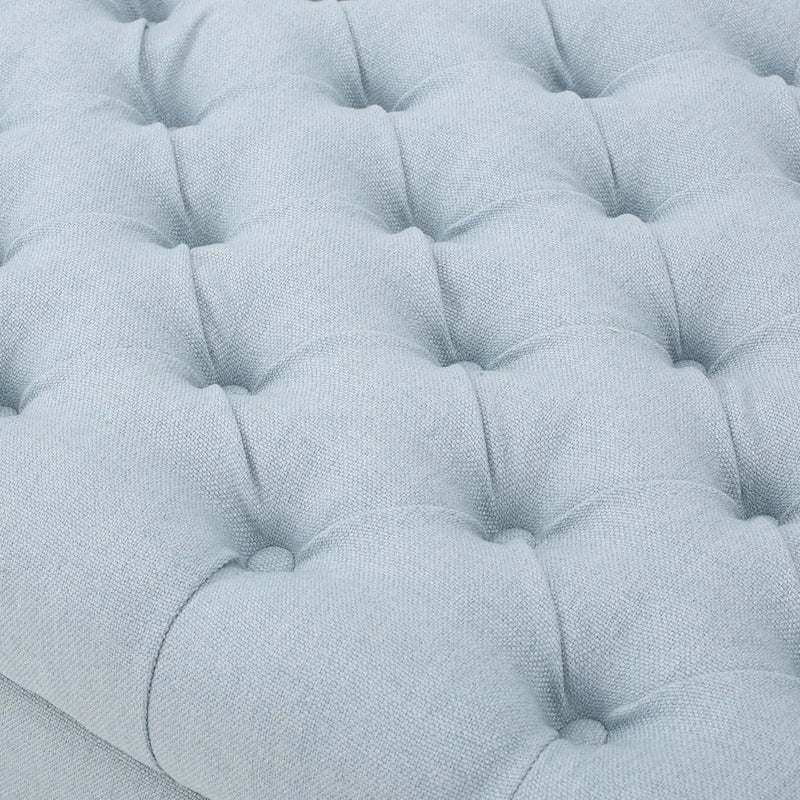 Hayes Contemporary Armed Storage Bench with Rolled Arms and Button Tufting by HouseOfZazla