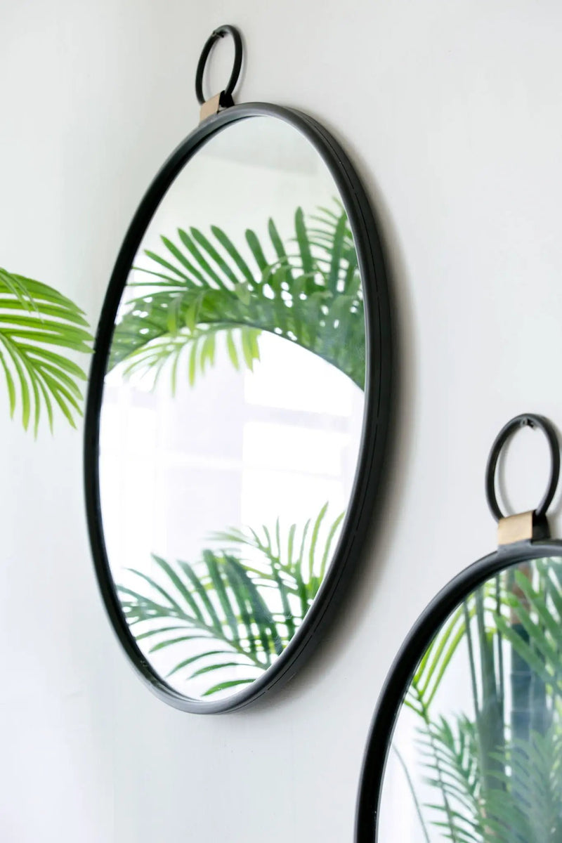 Wall Mirror With Frame, Contemporary Minimalist Accent Mirror For Living Room, Foyer, Entryway, Bedroom - Black by Unique Piece Furniture