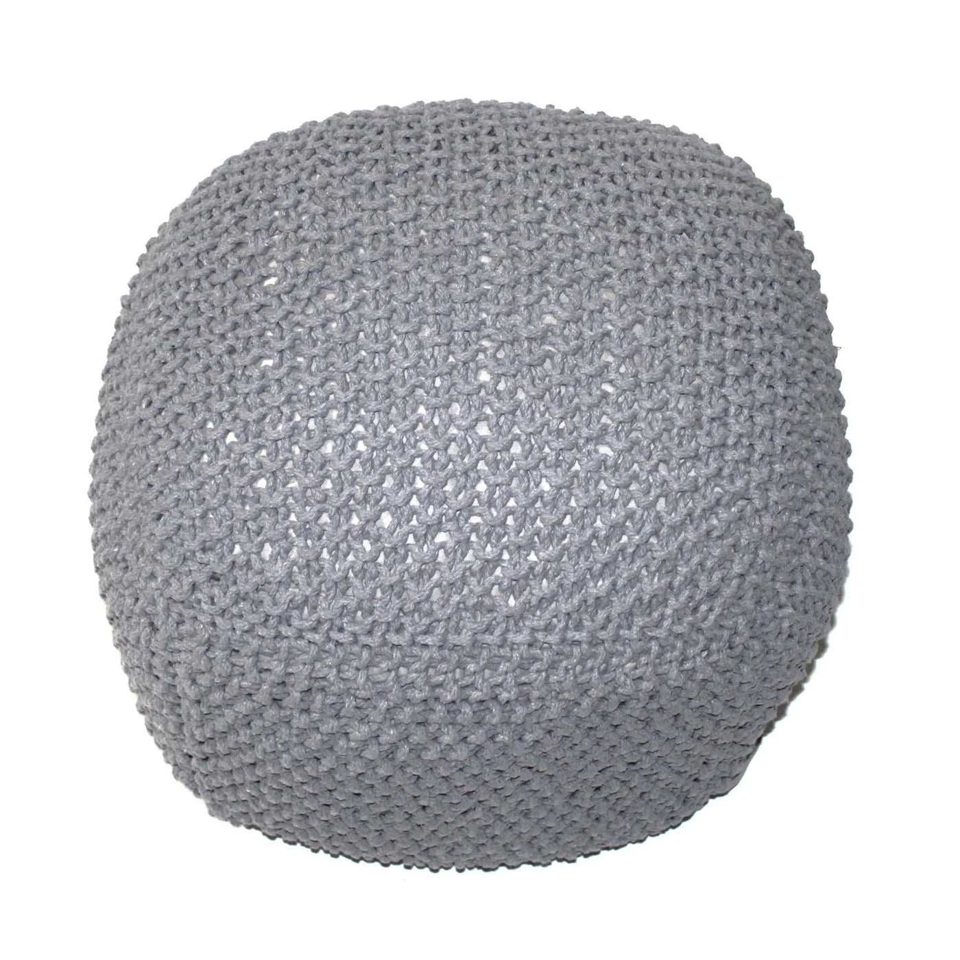 Semi Rounded Pouf, Cable Knitted, Perfect Seating by HouseOfZazla