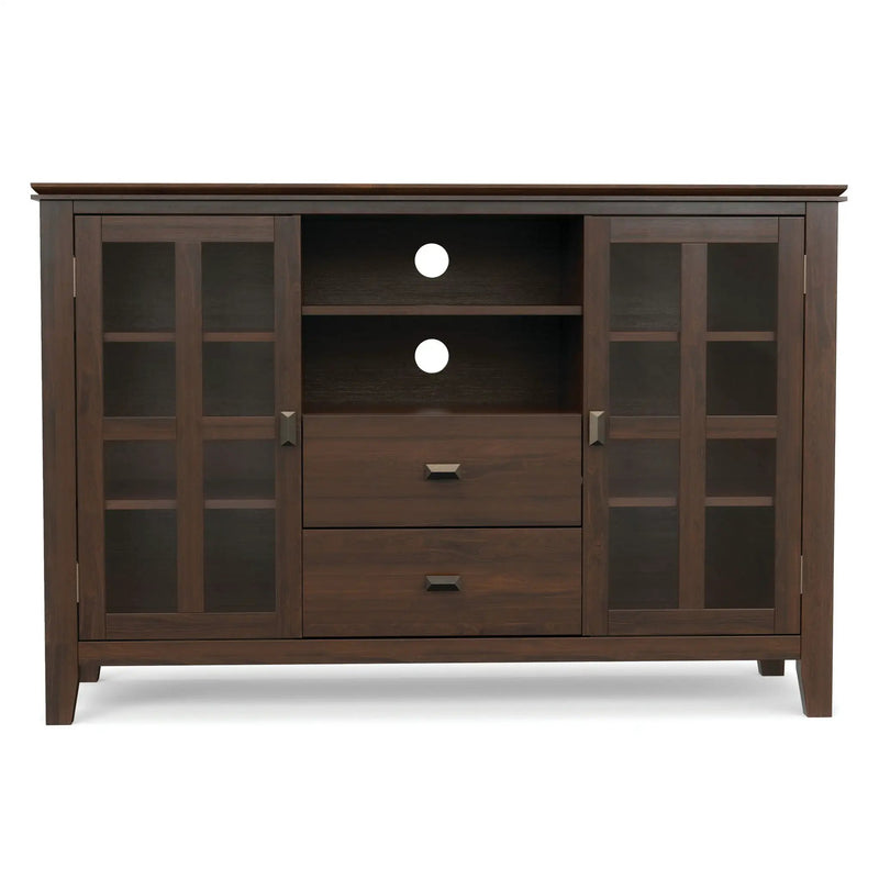 Artisan - Tall TV Media Stand - Natural Aged Brown by Unique Piece Furniture