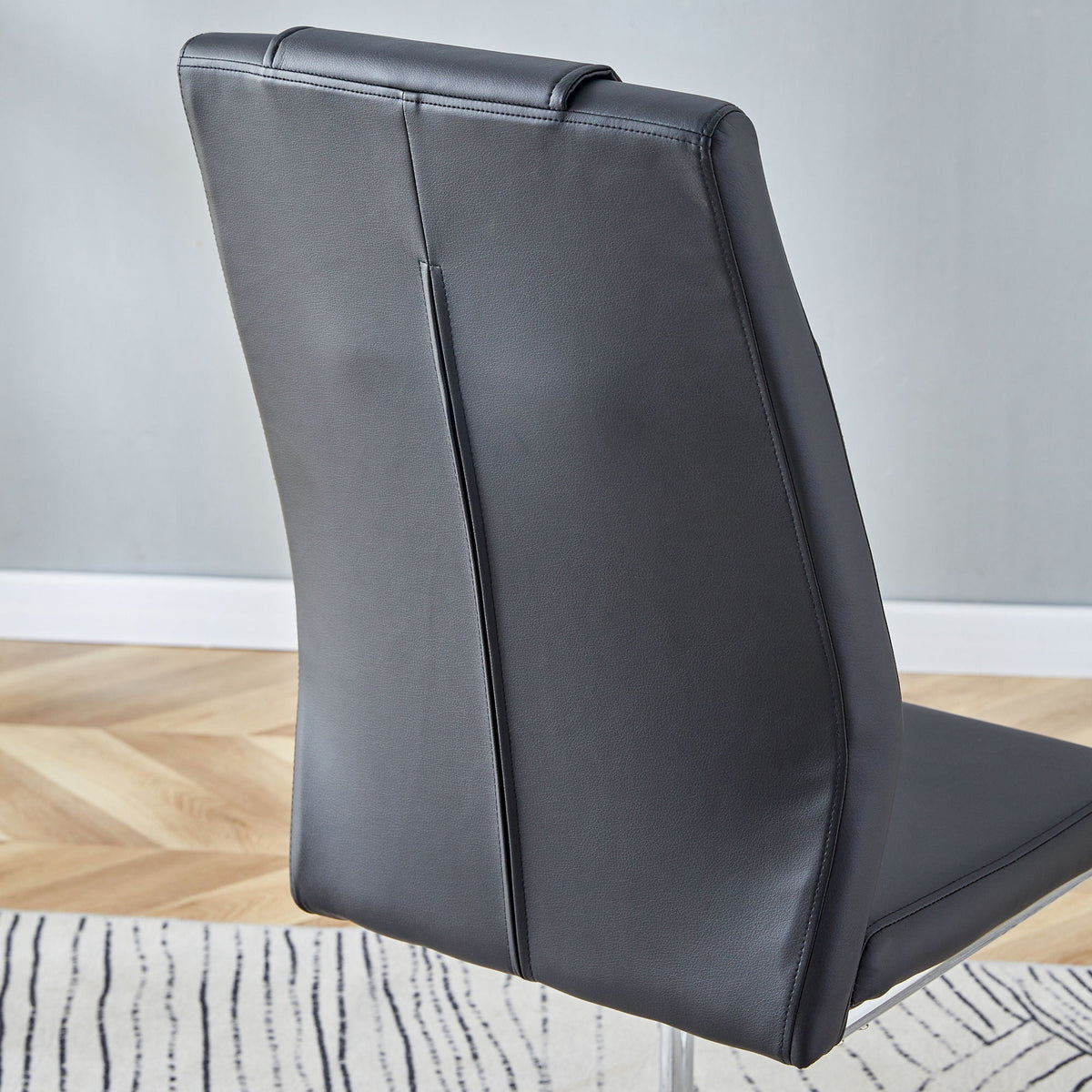 Modern Dining Chairs With Padded Seat, Metal Legs, photo 37 of 38