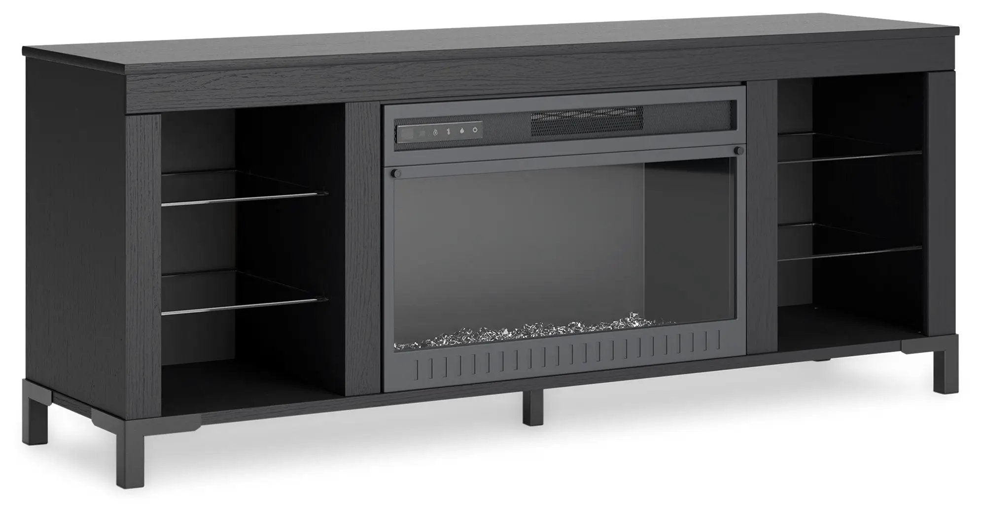 Cayberry - TV Stand With Fireplace - Black by Unique Piece Furniture