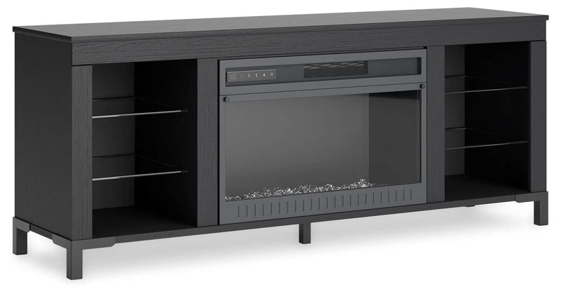Cayberry - TV Stand With Fireplace - Black by Unique Piece Furniture