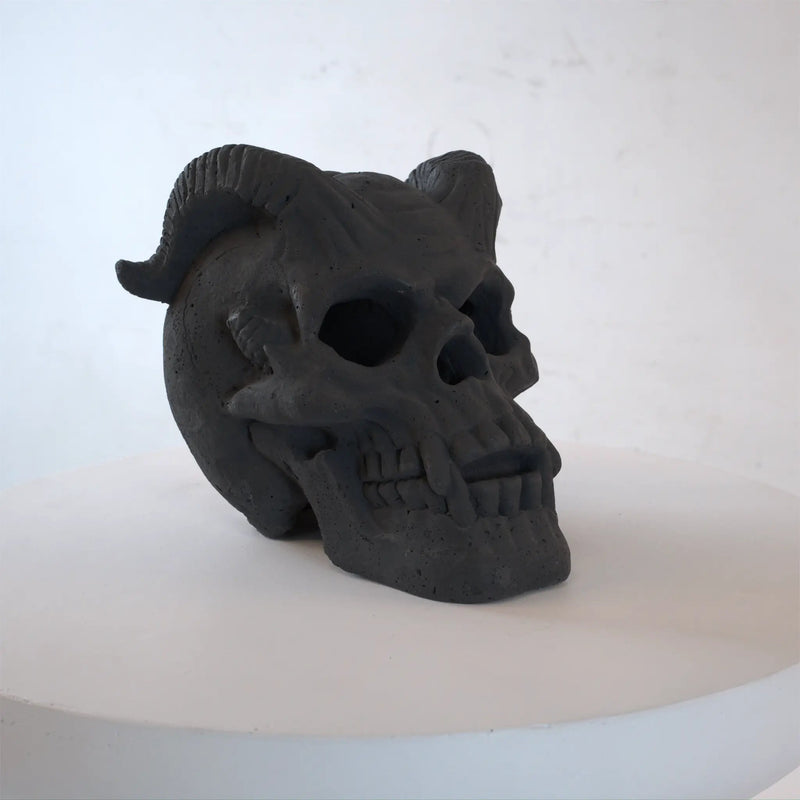 Hand-Forged Flame Skull for Fire Pits and Hearths by HouseOfZazla