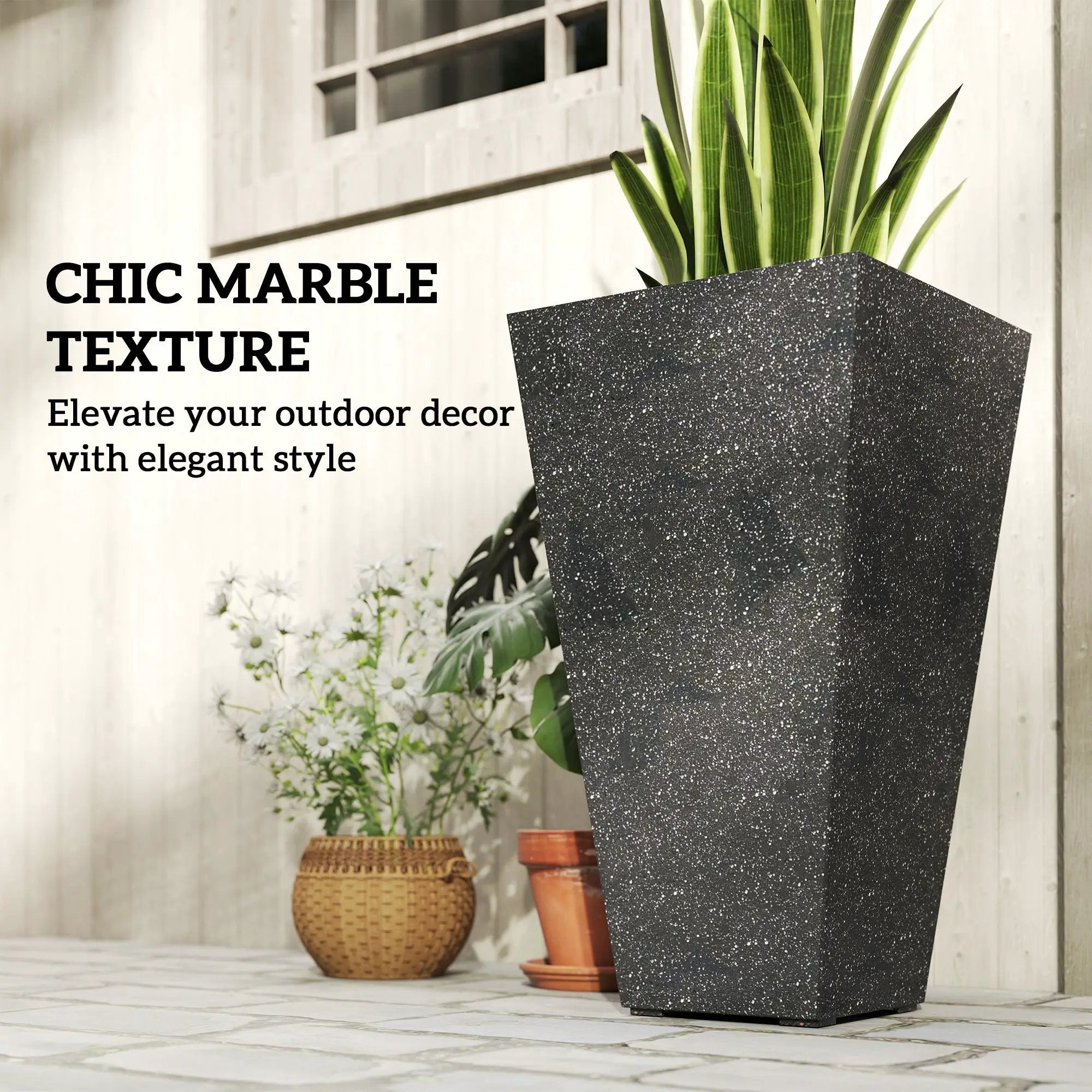 Outsunny 28" Tall Planters, Set of 3 by HouseOfZazla