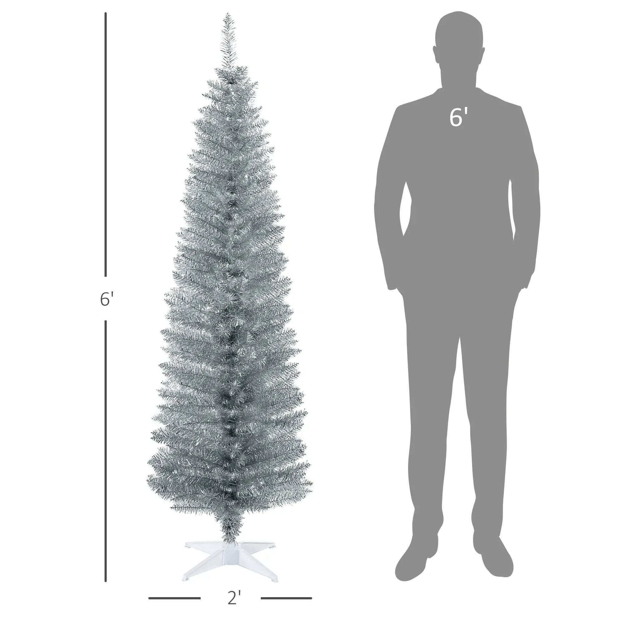Slim Xmas Tree - Artificial Pencil Christmas Tree by HouseOfZazla