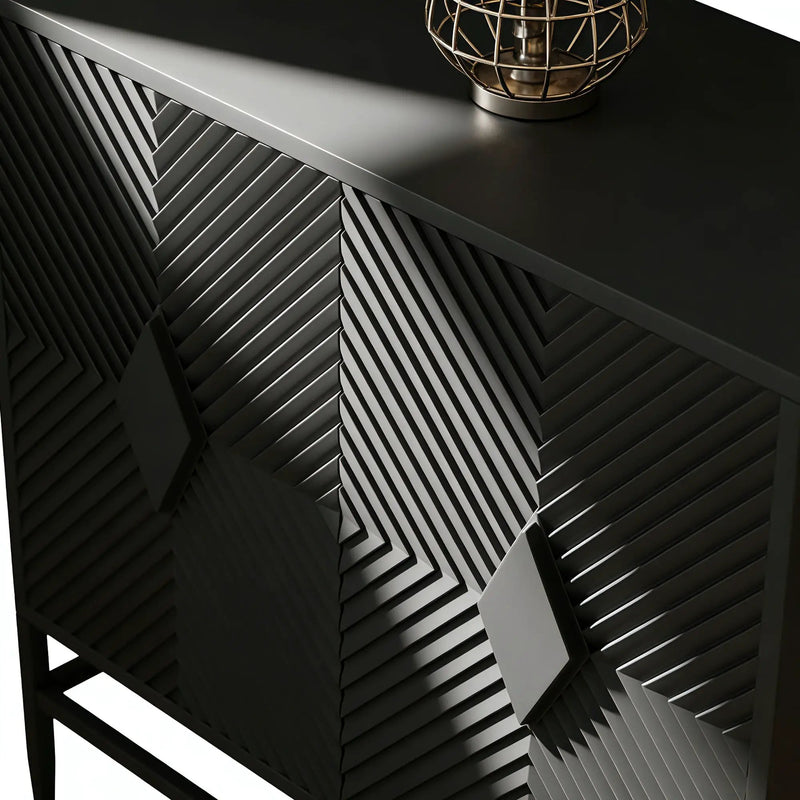 Modern 2 Door Wooden Storage Cabinet Accent Cabinet by HouseOfZazla