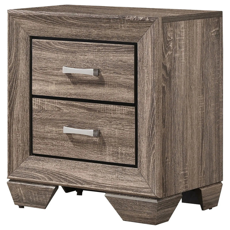 Kauffman 2-drawer Nightstand Washed Taupe by Unique Piece Furniture