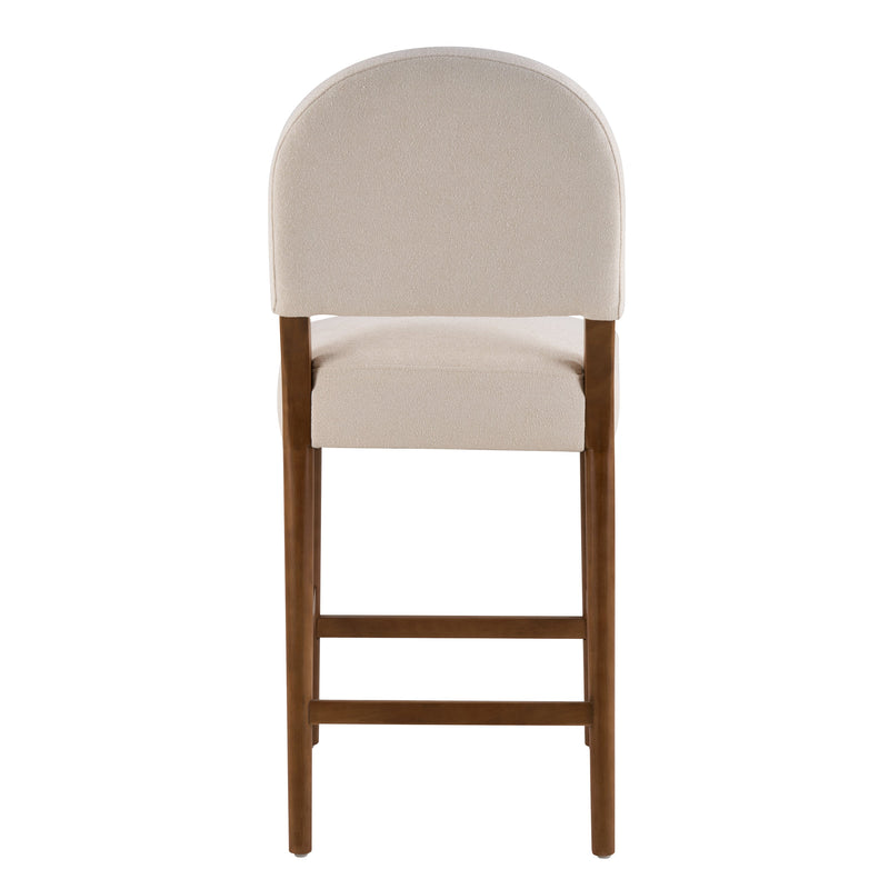 26'' Seat Height Fabric & Rubberwood Bar Stool by HouseOfZazla