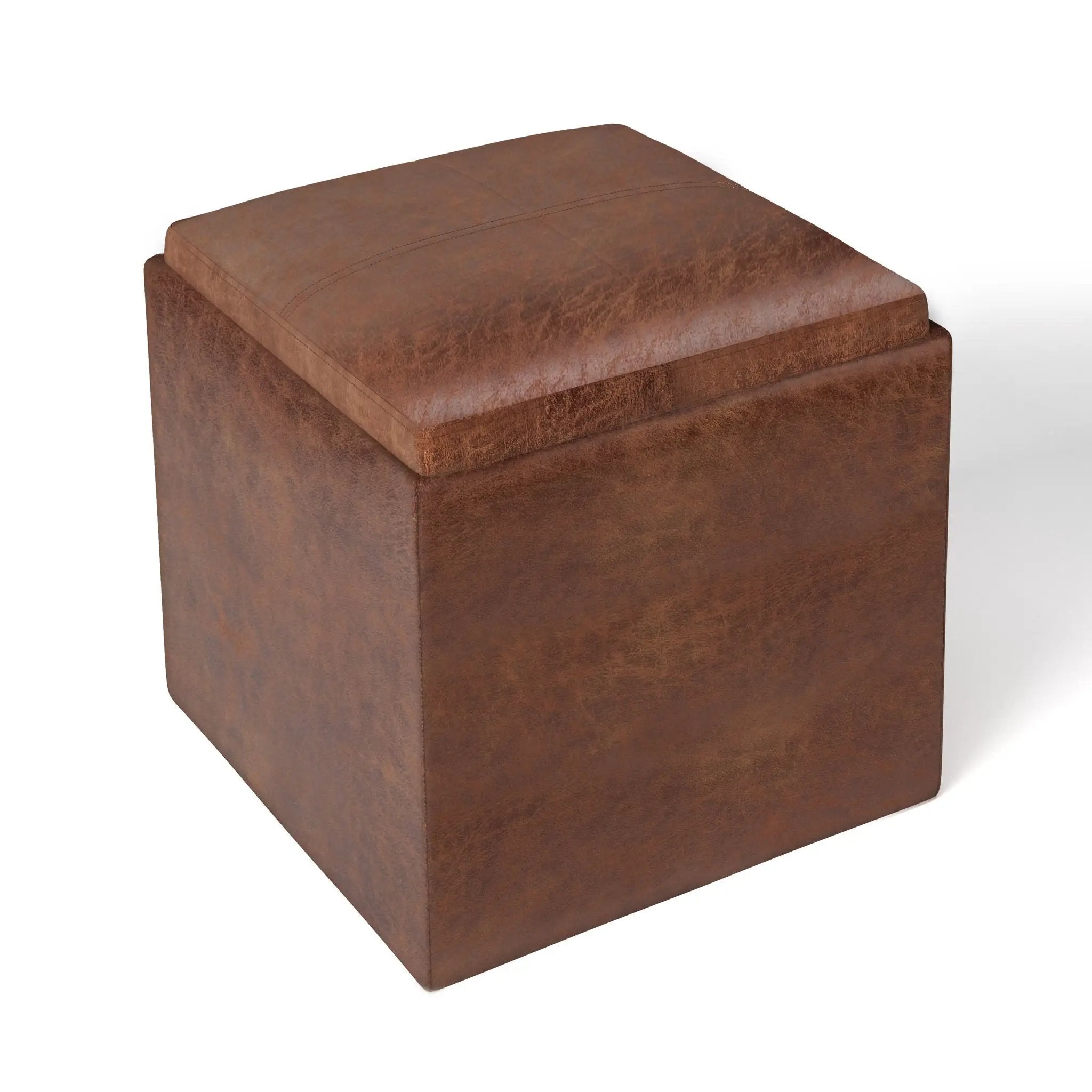 Rockwood - Upholstered Cube Storage Ottoman With Tray by Unique Piece Furniture