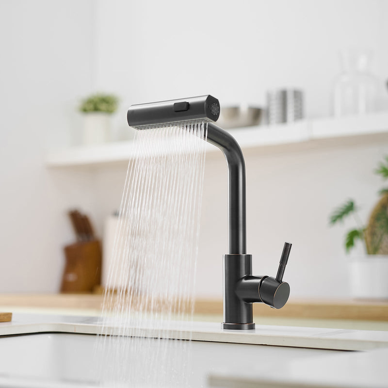 360° Rotation Pull-Down Kitchen Faucet - Oil Rubbed Bronze, photo 7 of 9
